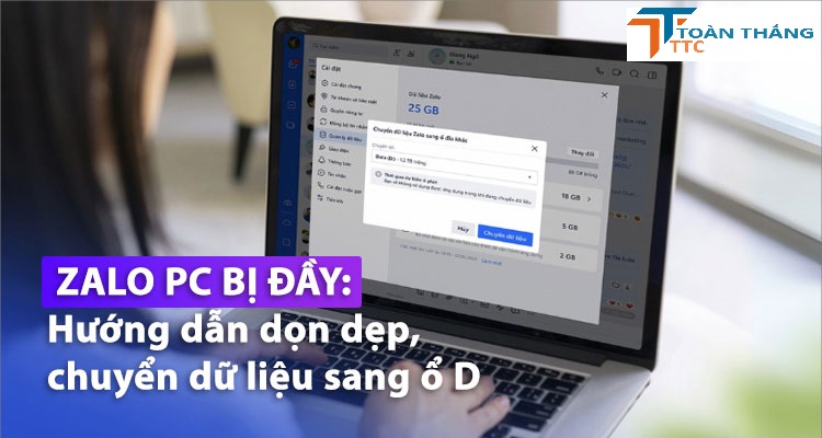 Zalo bị đầy bộ nhớ máy tính? Dọn dẹp, chuyển dữ liệu Zalo sang ổ D
